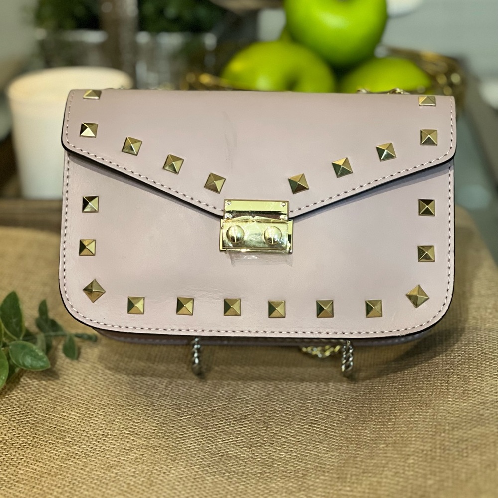 Pink Studded crossbody purse